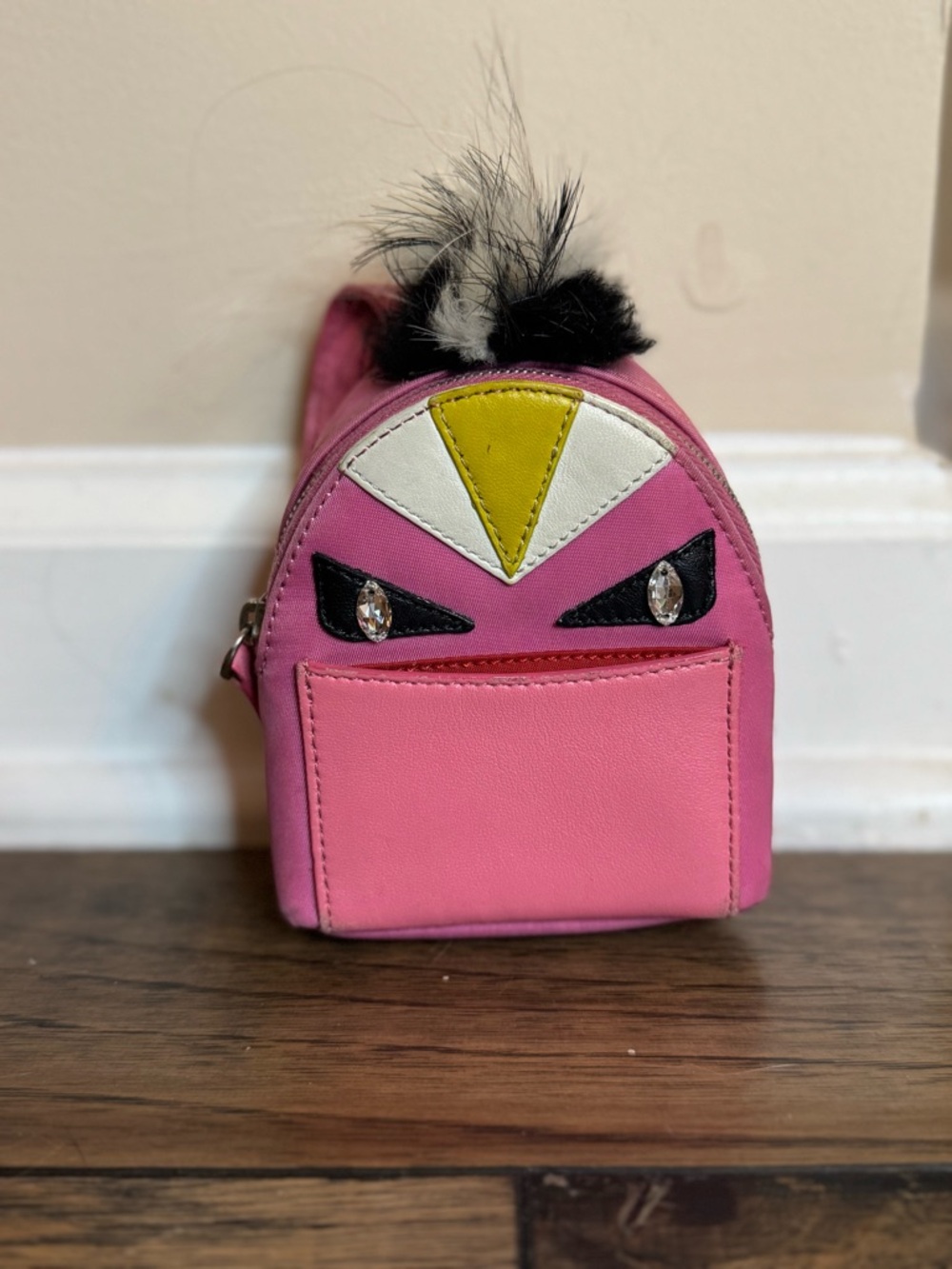 Fendi Bag Bugs Pink Monster Mini Coin Purse Charm